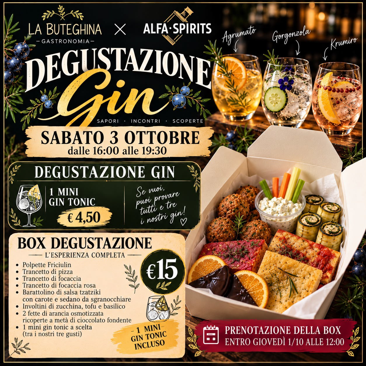 Locandina Degustazione Gin